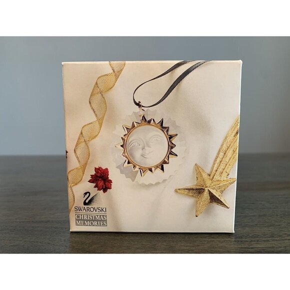 Swarovski Christmas Memories Ornament Crystal Sun Face Sun God EUC in Box - Picture 9 of 9
